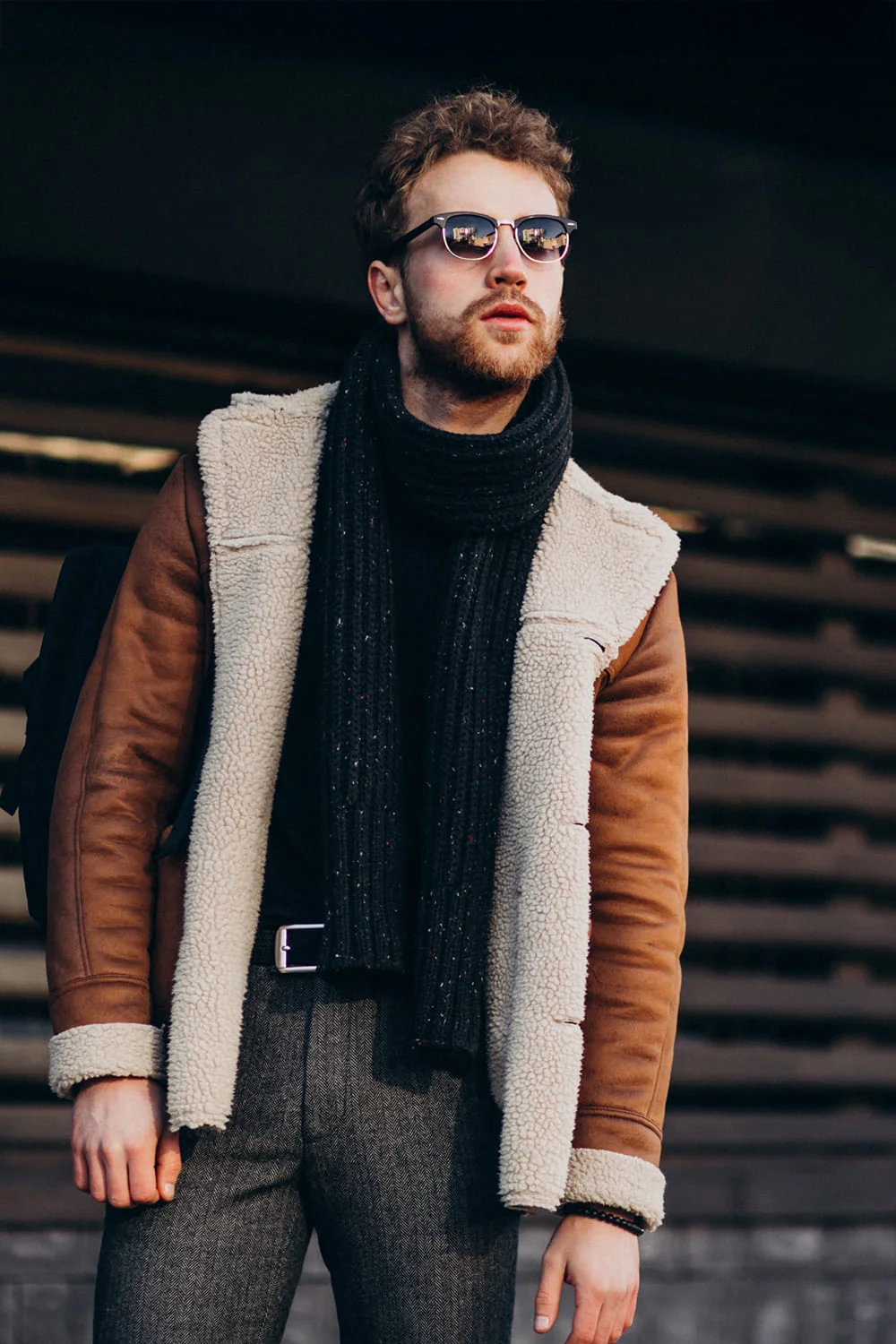 Scin mens-sherling-leather-jackets